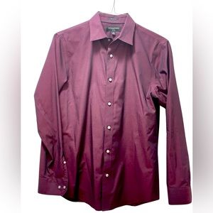 Banana Republic- S Slim Fit - Cranberry - Dress Shirt